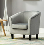 Armchair with Wood, Velvet Tub Chair Upholstered Club Chair - product gallery image 11