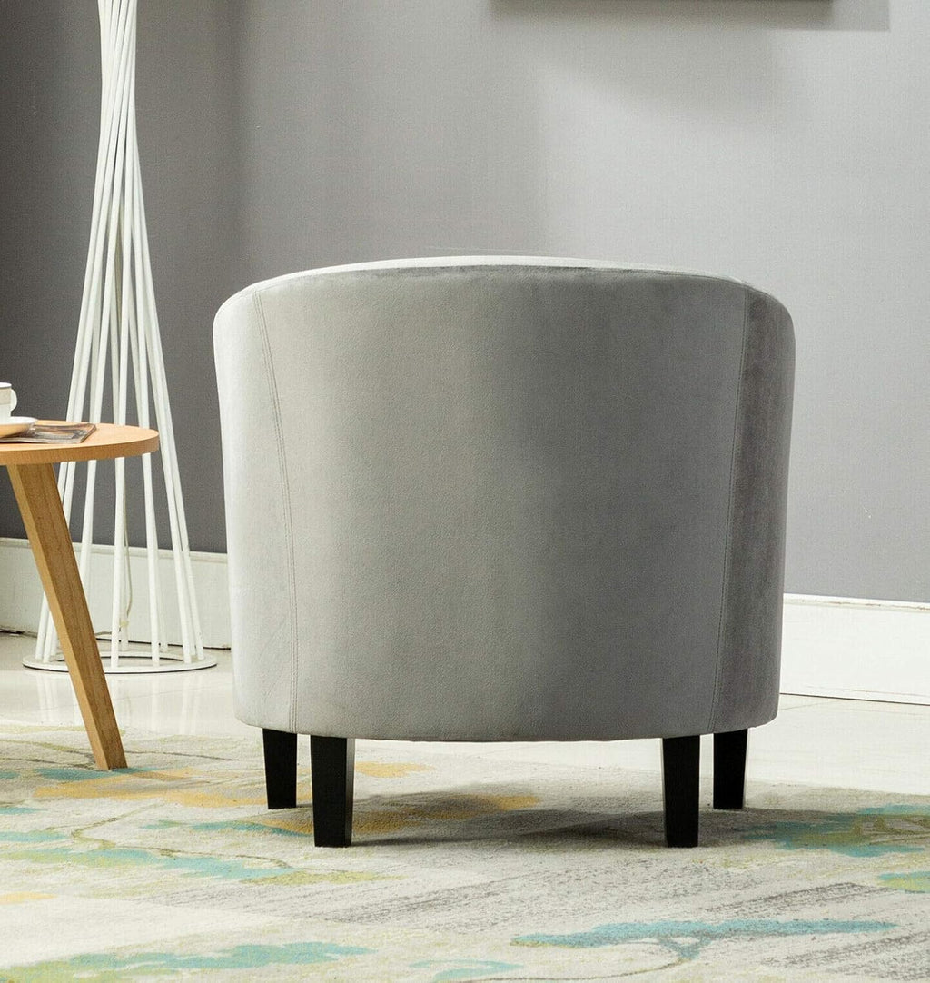 Armchair with Wood, Velvet Tub Chair Upholstered Club Chair - product gallery image 13