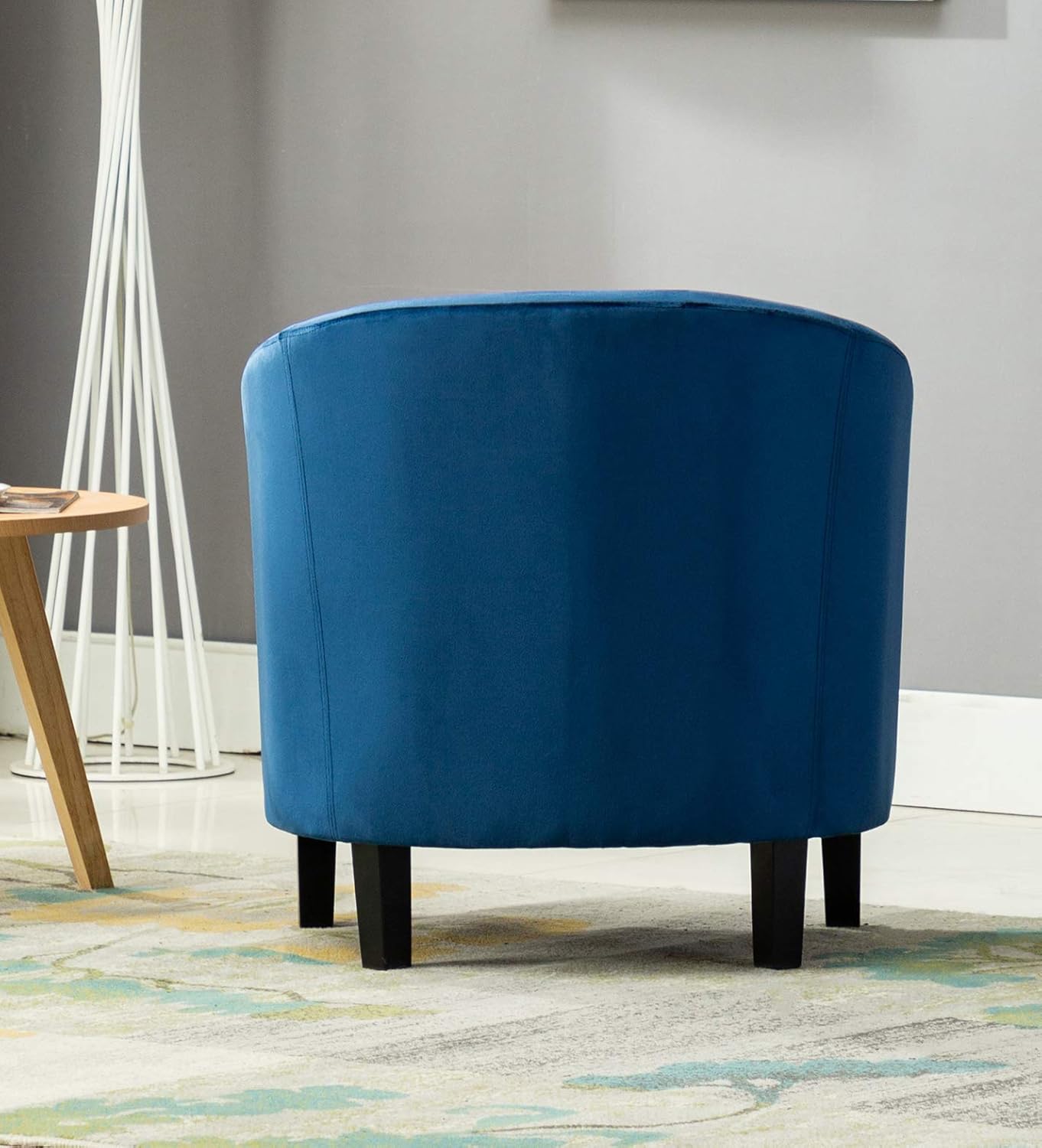 Armchair with Wood, Velvet Tub Chair Upholstered Club Chair - product gallery image 14