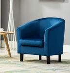 Armchair with Wood, Velvet Tub Chair Upholstered Club Chair - product gallery image 15