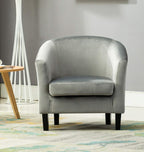 Armchair with Wood, Velvet Tub Chair Upholstered Club Chair - product gallery image 17