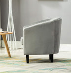Armchair with Wood, Velvet Tub Chair Upholstered Club Chair - product gallery image 18