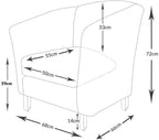Armchair with Wood, Velvet Tub Chair Upholstered Club Chair - product gallery image 20