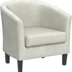 Armchair with Wood, Velvet Tub Chair Upholstered Club Chair - product gallery image 4