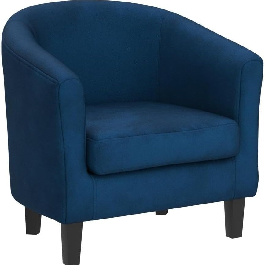 Armchair with Wood, Velvet Tub Chair Upholstered Club Chair - product gallery image 9