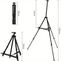 Art Easel with Foldable, Adjustable Height, Non-Slip, 160cm