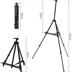 Art Easel with Foldable, Adjustable Height, Non-Slip, 160cm