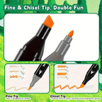 Art Marker Set with 160/178 Colours Dual-Tip Sketchbook. Start - product gallery image 5