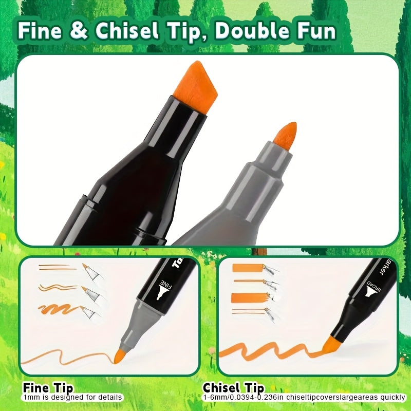 Art Marker Set with 160/178 Colours Dual-Tip Sketchbook. Start - product gallery image 5