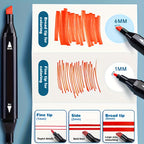Art Marker Set with 178-Colour Dual-Tip Drawing Book Professional - product gallery image 2
