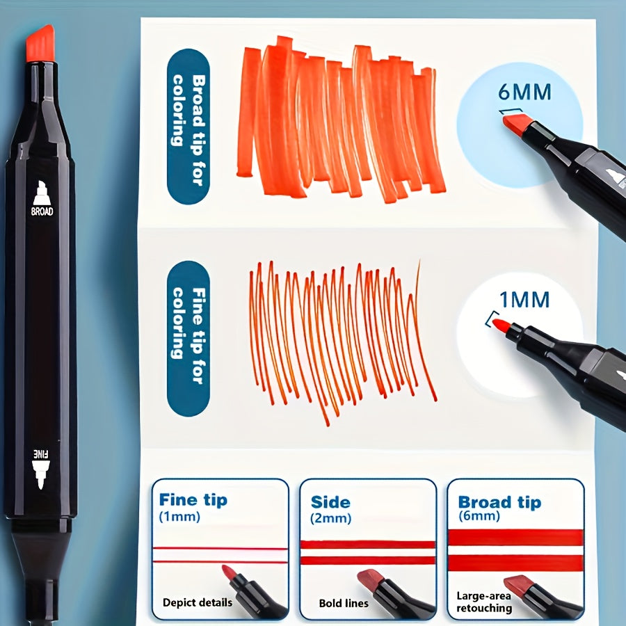 Art Marker Set with 178-Colour Dual-Tip Drawing Book Professional - product gallery image 2