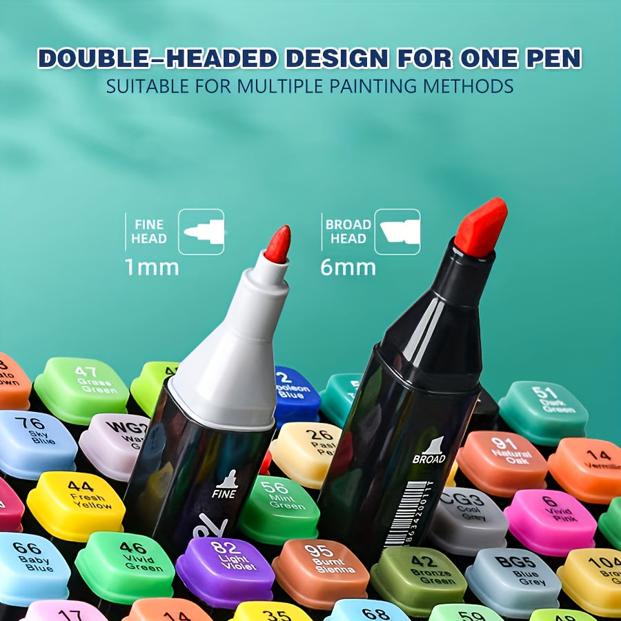 Art Marker Set with 178-Colour Dual-Tip Drawing Book Professional - product gallery image 6