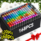 Art Marker with 168/120 Double-Ended Markers Sketching