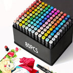 Art Marker with Kids Alcohol Markers 80/120/168 Colours Dual - 80 PCS option