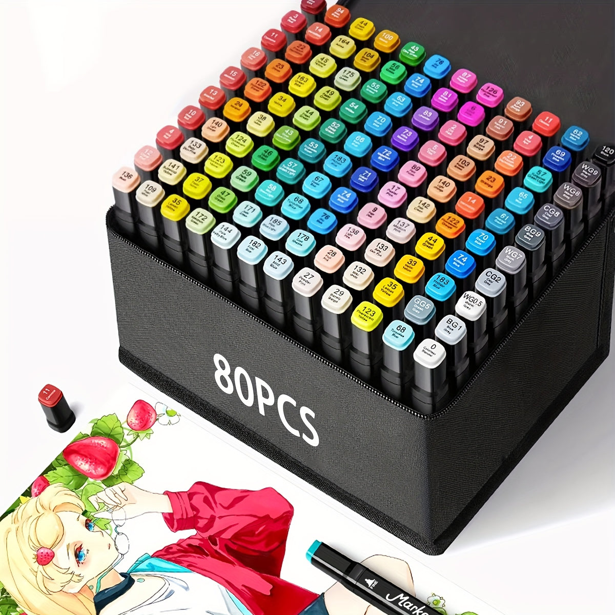 Art Marker with Kids Alcohol Markers 80/120/168 Colours Dual - 80 PCS option