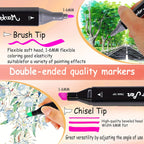 Art Marker with Kids Alcohol Markers 80/120/168 Colours Dual - product gallery image 4