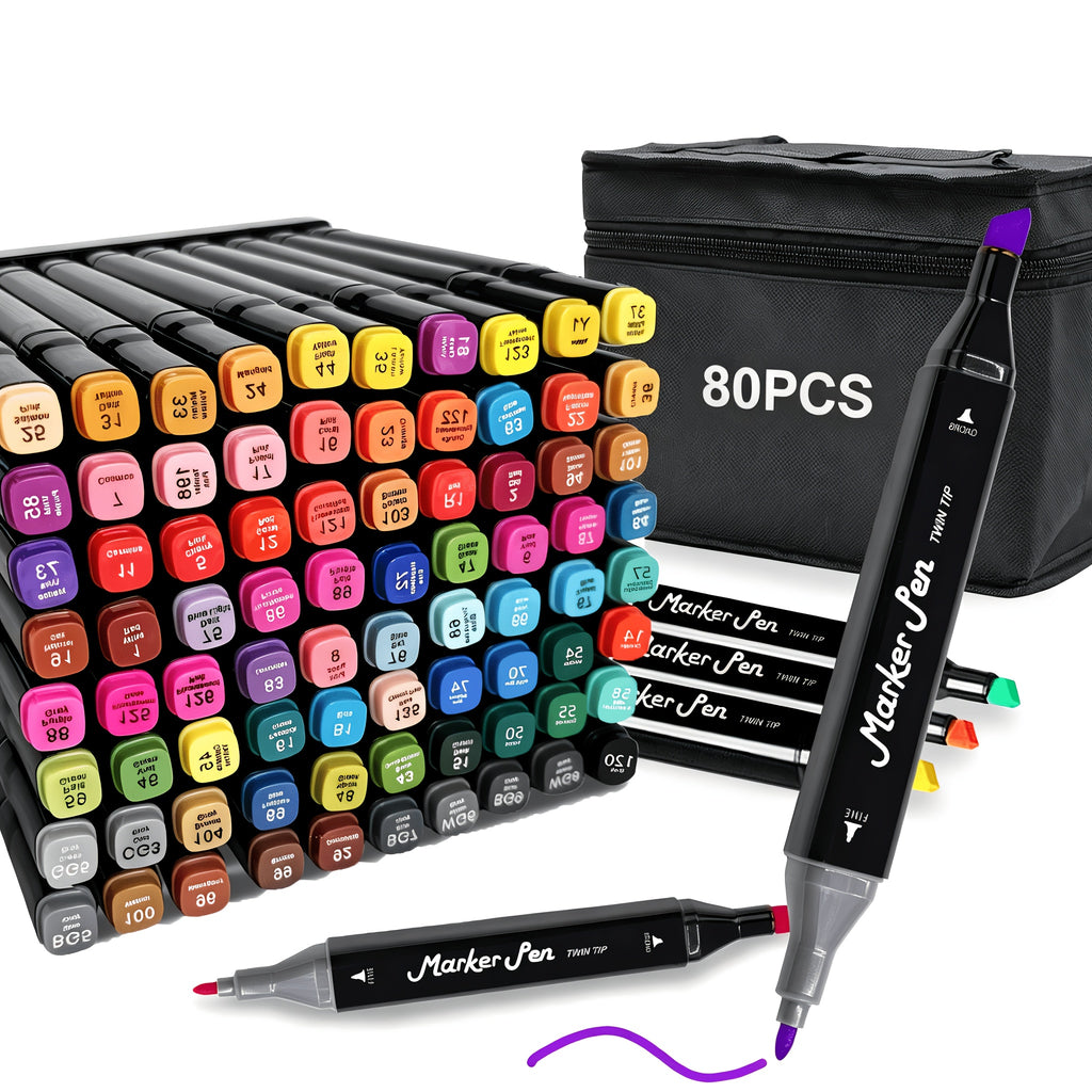 Art Marker with Kids Alcohol Markers 80/120/168 Colours Dual