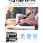 Art Mechanical Pencil Set with 0.3mm, 0.5 mm, Metal, 37pcs - product gallery image 4