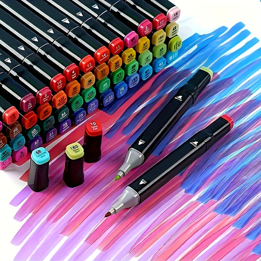 Art Supplie with Double-Ended Colouring Markers Colours Storage