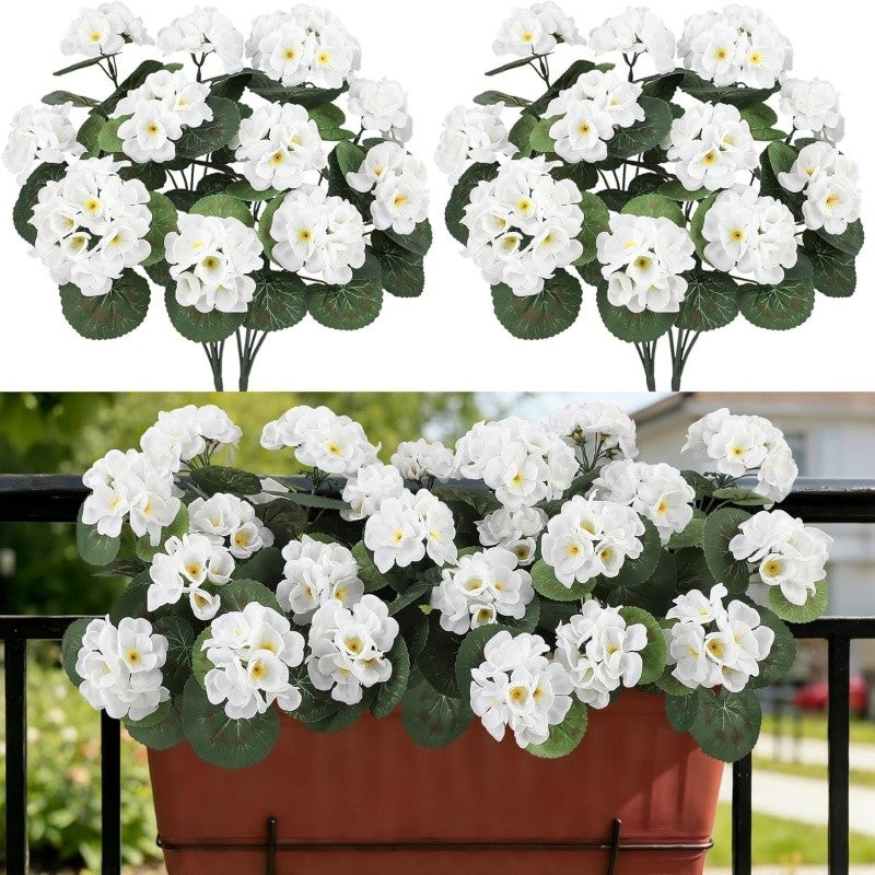 Artificial Flower with 36cm, Plastic, Geranium Flowers of UV-Resistant Silk Fake - product gallery image 2