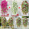Artificial Flower with Plastic, 4 pieces = 2 red For Lotus + 2 white - Red For Lotus + White Morning Glory Hanging Vine, 4 pieces = 2 red For Lotus + 2 white option