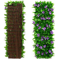 Artificial Hedge Panel with Ivy Expandable 180x30cm Faux Leaf Garden