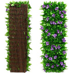 Artificial Hedge Panel with Ivy Expandable 180x30cm Faux Leaf Garden