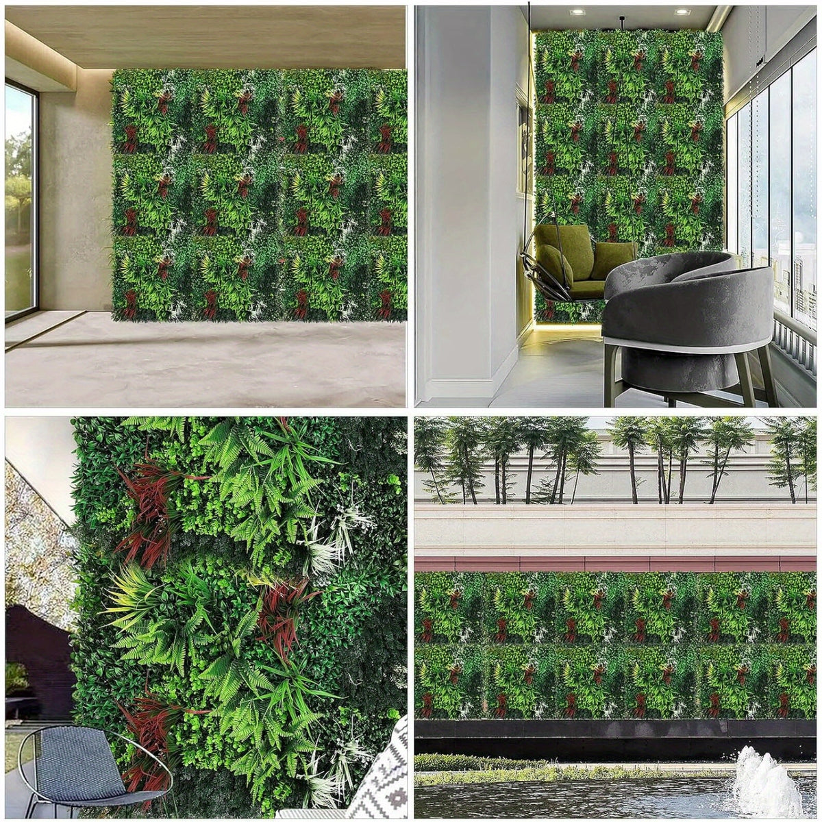 Artificial Plant Panel with Waterproof, Lockable, Metal - product gallery image 3