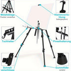 Artist Easel with Foldable, Adjustable Height, 160cm - product gallery image 3