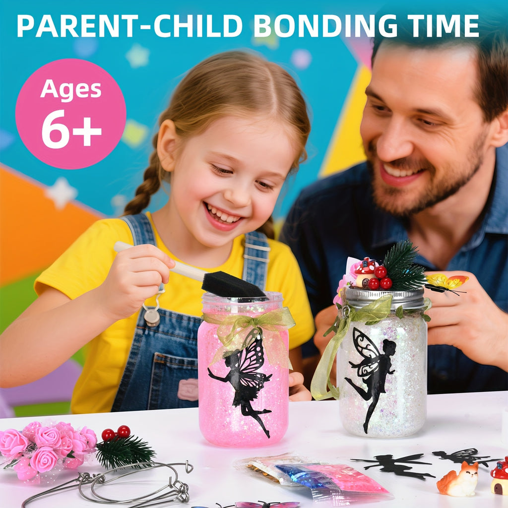 Arts and Crafts Kit with DIY Fairy Lantern, DIY Fairy Lantern Craft Kids Mason - product gallery image 5