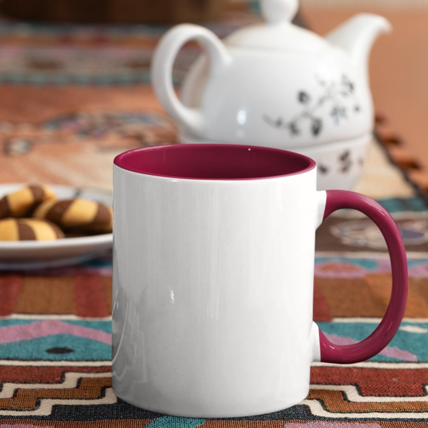 11oz Colour-Accent Sublimation Mugs – Glossy Ceramic Multipacks