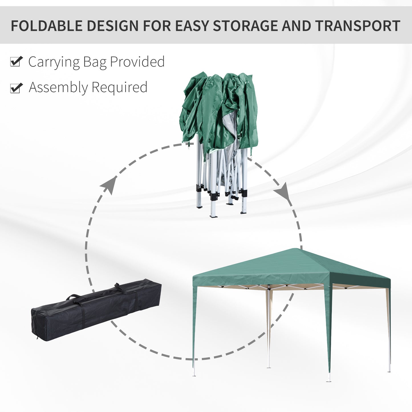 3 x 3 Meters Outdoor Garden Heavy Duty Pop Up Gazebo Marquee Party Tent Wedding Canopy + Carrying Case