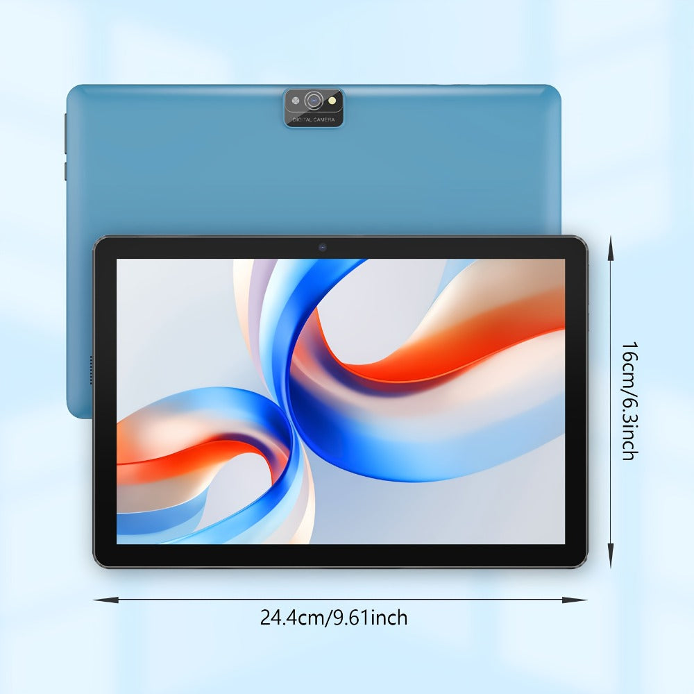 Android 15 Tablet 10 Inch 12GB RAM 64GB ROM 1TB Expandable IPS 1280x800 6000mAh Dual Camera 2MP Front 8MP Rear Holiday Gift Tablet