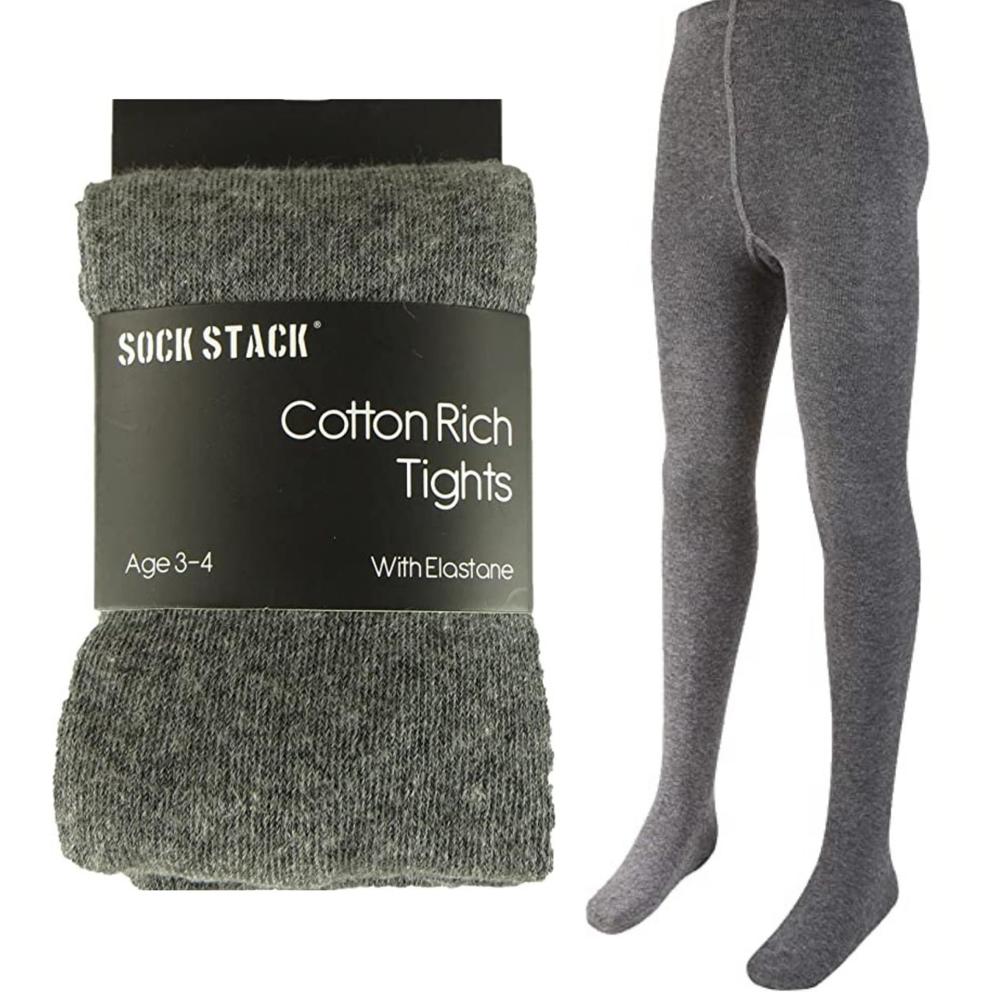 Pack Of 6 Girls Tights, School Uniform Multipack Soft Cotton Rich Winter Tights (3-12 Years)