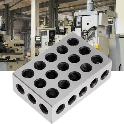 Precision 1-2-3 Clamping Blocks Set of 2 – Hardened Steel 23 Holes Metric & Imperial, 0.0001" Accuracy for Machining Milling & Workshop Setup
