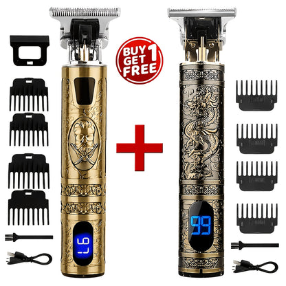 1/2pcs - Professional Cordless Men's Electric Shaver, Hair Clipper, Beard Trimmer, Set - USB Rechargeable, Precision Cutting, Durable Lithium Battery, Hair/beard Trimmer Set with Accessory Limit Comb, Suitable for All Styling Needs