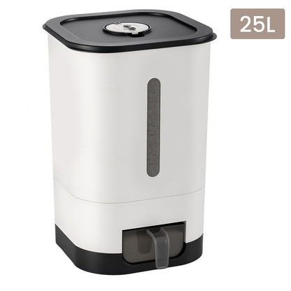 14/25L Automatic Rice Dispenser Large Capacity, Sealed Rice Storage Container, Suitable for Rice, Grains, Flour, Kitchen Supplies, Pet Cat and Dog Food Storage Container, Ideal for Kitchen, Home Use