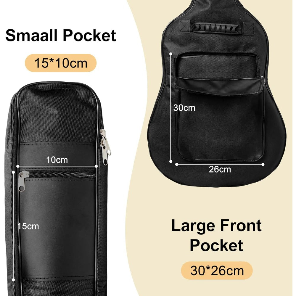 Acoustic Guitar Bags 41 Inch Classical Guitar Bags 105X42X13cm Guitar Case Backpack with Thick Padding Acoustic Soft Guitar Cover Adjustable Shoulder Straps Soft Case Bag for Acoustic Guitar