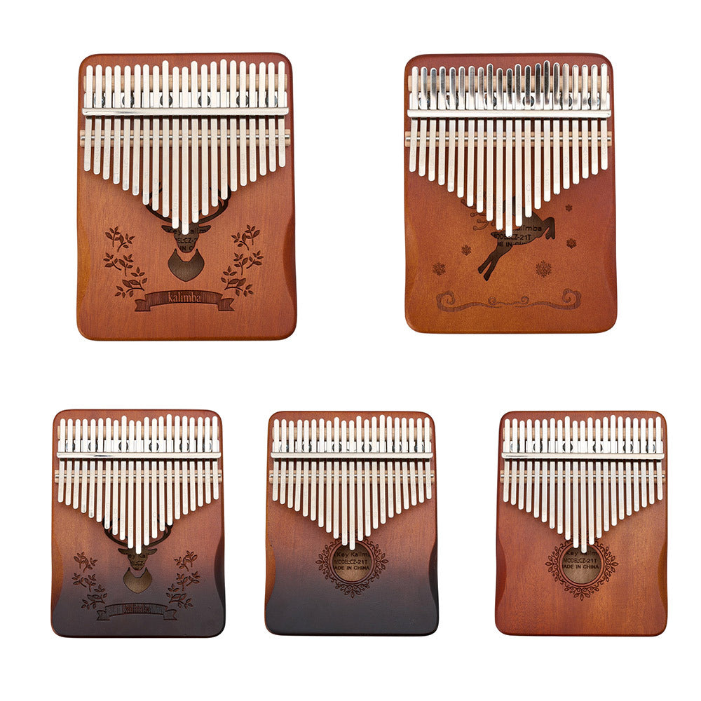 21 Keys Thumb Piano Kalimba with Tuning Hammer & Accessories - Portable Acoustic Musical Instrument for Beginners, Includes Storage Bag, Durable Wooden Construction, Perfect Holiday Gift, Musical Instruments, Anxiety & Stress Relief Instrument