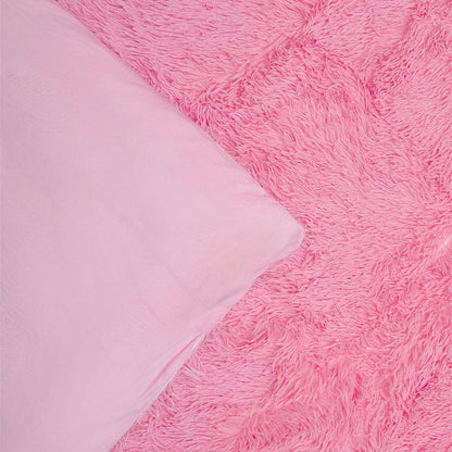 Water Mink Plush Super Soft and Thicken Autumn and Winter Bedding Set, Plush Comfortable Warm Duvet Cover Pillowcases Three-piece Set, Available in Various Colors, Down Duvet Cover, Zipper Closure Design, Single/Double/King/Super King