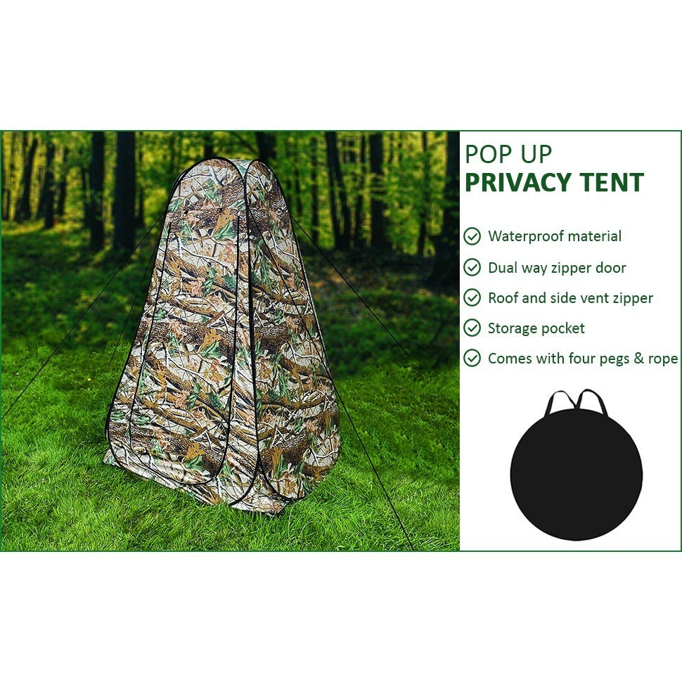 Pop Up Toilet Tents for Camping, Pop Up Changing Tent for Shower, Privacy Tent Portable Changing Room for Outdoor Adventures, Hiking, Fishing, Beach or Picnic