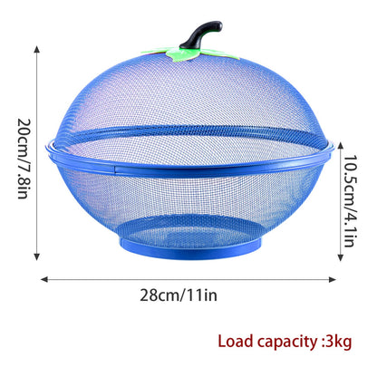 Fruits Bowl Basket Apple Shape Mesh with lid Tabletop Vegetable Holder Keep Unwanted Pets & Insects Out Kitchen Dishwashing Drain Basket