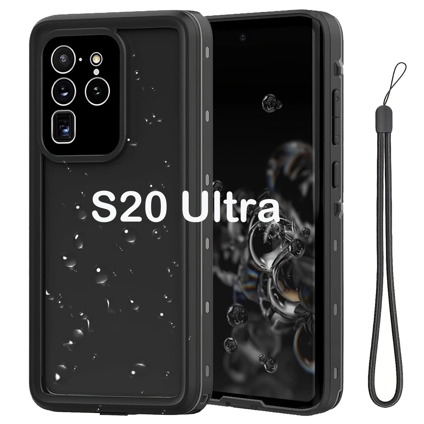 Waterproof Case For Samsung Galaxy S20 FE S20 Plus S20 Ultra 5G IP68 Full Body Protection Shockproof Dustproof Built-in Screen Protector Phone Case