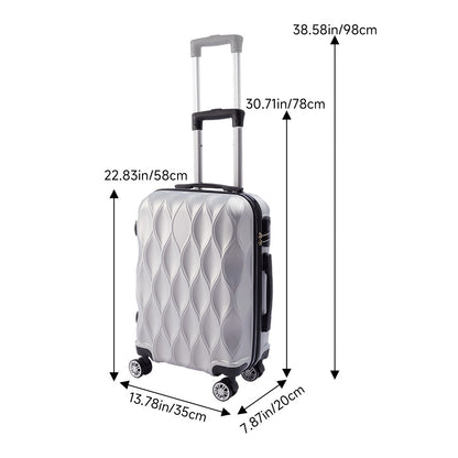 20 Inch Travel Suitcase with Spinner Wheels, Durable Hardshell Carry on Luggage for Business Trips & Weekend Getaways, Lightweight Rolling Luggage for Men & Women, Fashion Luggage