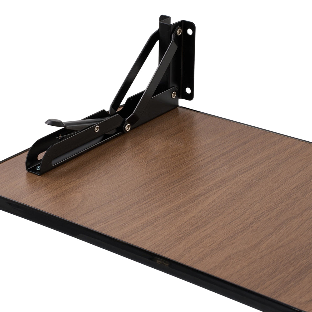 Wall Mounted Folding Desk Space-Saving Foldable Laptop Study Table Metal Frame - Home Office Wall Desk Black White 3 Sizes