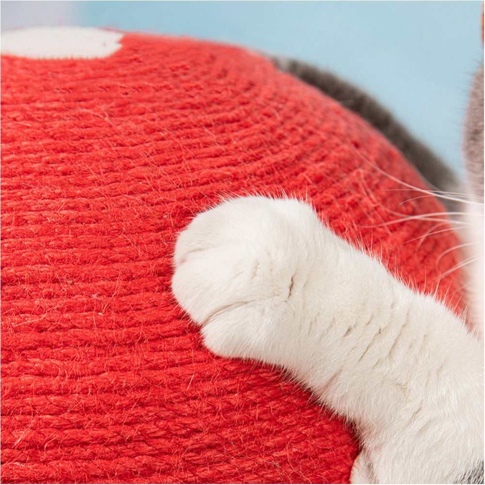 Mushroom Cat Scratching Post 28x28x34cm – Cute Sisal Scratch Pad for Indoor Cats, Furniture Protector & Claw Maintenance Cat Scratcher