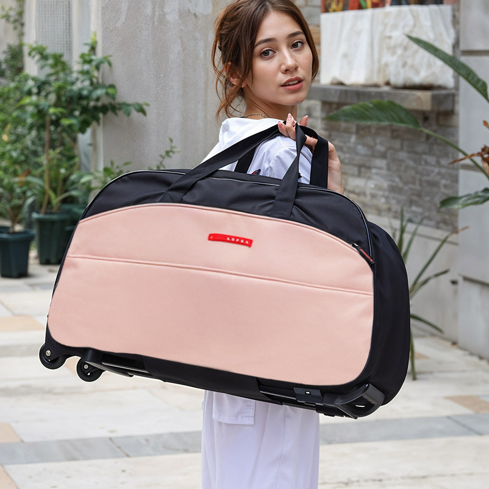 Large Capacity Rolling Travel Bag with Wheels, Lightweight Foldable Luggage Duffel for Weekend Getaways, Business Trips, and Airport Travel, Spacious Carry - on Tote for Packing Essentials