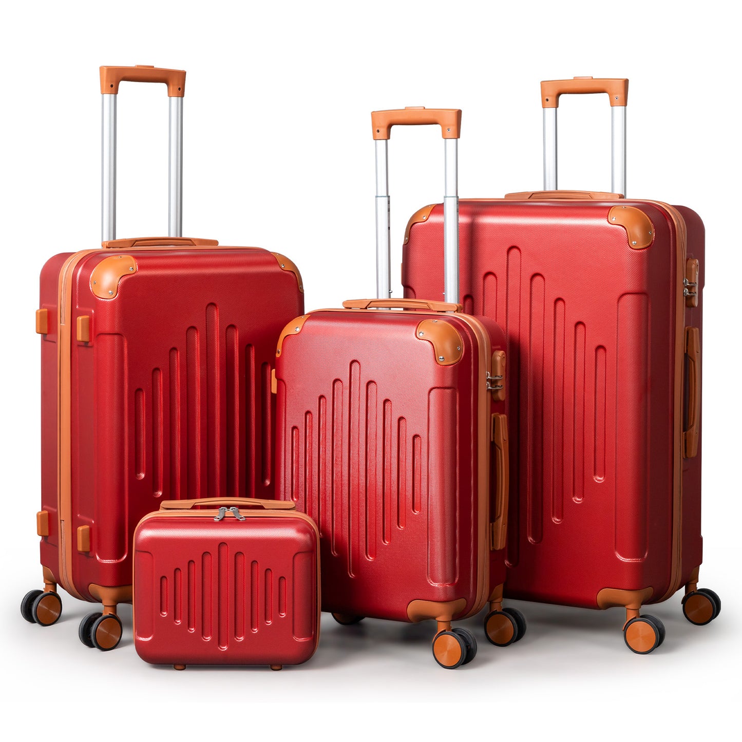 Hard Shell Luggage Set 3 4 5 Piece ABS Suitcase Set with 360° Spinner Wheels Expandable Lightweight Hardside 12 16 20 24 28 Inch 7 Colour Combinations UK