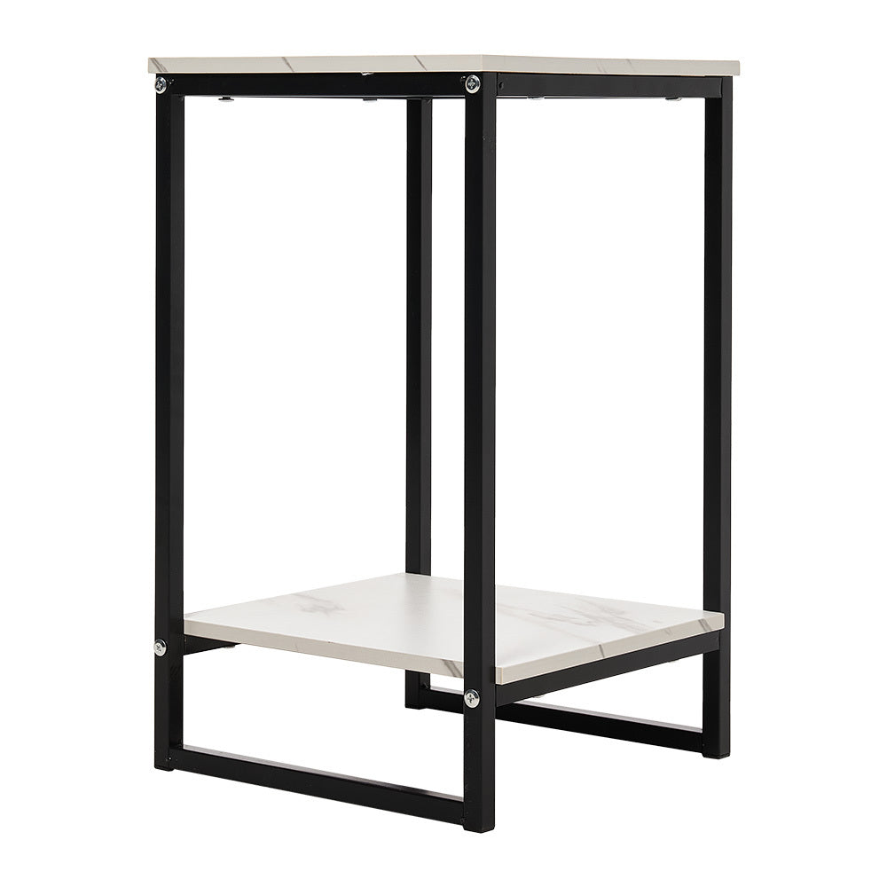 1pc Floor-to-ceiling Flower Stand in The Living Room, Balcony Column Plant Display Rack, Double-layer Plant Display Rack Flower Stand, Black and White, 30*30*60cm