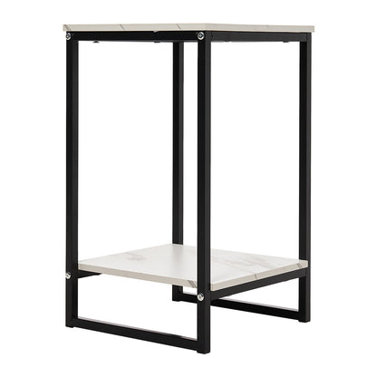 1pc Floor-to-ceiling Flower Stand in The Living Room, Balcony Column Plant Display Rack, Double-layer Plant Display Rack Flower Stand, Black and White, 30*30*60cm